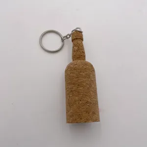 Porto Bottle Shape Cork Keychain Handmade Giveaway Gift Graduation Cork Gift Souvenir Cork Floating Key Chains Premium