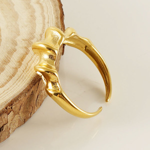 Zogxin Twist Ring Gold Adjustable Geometric Shape Women's Jewelry - Product Image 2