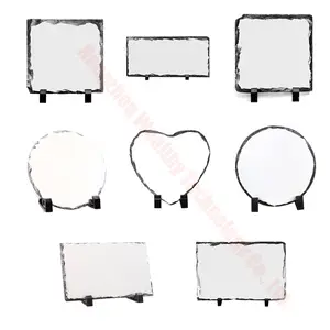 12 Pieces Sublimation Slate Blanks Rock 2 Sizes Heat Transfer Rock Slate  Photo Plaque Rectangular Slate Rock Stone Photo Frame Sublimation Photo  Slate