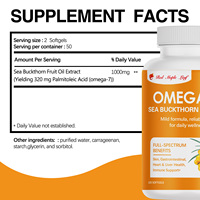 Gélules d'huile de fruit d'argousier nutritives, tonique quotidien, soutien vital pour la peau, la digestion et l'immunité, certifié GMP en vrac