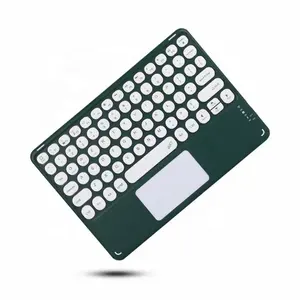 10インチタブレットPCおよびスマートフォン用のタッチパッド付きカラー小型ポータブルワイヤレスキーボード