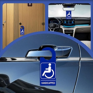 Soporte <span class=keywords><strong>para</strong></span> Tarjeta de Discapacidad de PVC Azul <span class=keywords><strong>para</strong></span> Espejo Retrovisor o Puerta de Coche, 3.5x8.5 Pulgadas - Product Image 6