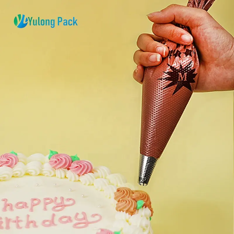 일회용 케이크 장식 가방 모든 크기에 대 한 안티 버스트 컵케익 아이싱 백 팁 베이킹 쿠키 키트 파이핑 백