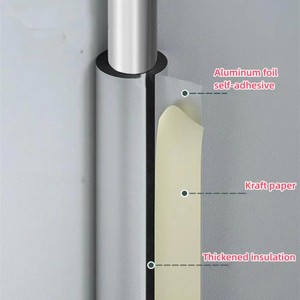 Nhôm Lá Phải Đối Mặt Với Cao Su Linh Hoạt Mềm Cách Nhiệt Màu Đen Cao Su Bọt Ống Cách Nhiệt Bọt Ống - Product Image 3