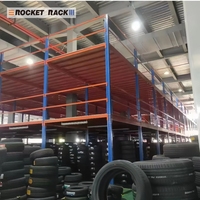Sistema de Estanterías para Entrepiso ROCKET RACK de Alta Resistencia, Capacidad de Carga de 500 kg/m², Acero Multicapa con Recubrimiento Electrostático Antioxidante