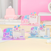 Pas de frais de moule Conception libre de votre figurine d'impression UV découpée personnalisée logo de marchandises d'anime calendrier de support d'anime en acrylique clair mignon