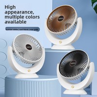 Ventilateur de bureau USB sans pales réglable, 5 pales, moteur sans balais en plastique, grande autonomie, grand vent, silencieux, refroidissement intégré