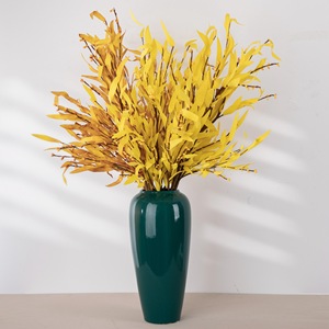 Branche de feuille de <span class=keywords><strong>bambou</strong></span> artificielle en PE en gros, <span class=keywords><strong>tige</strong></span> de <span class=keywords><strong>bambou</strong></span> vert à toucher réel pour bouquet de mariage, décoration tropicale pour vase DIY à la maison - Product Image 6