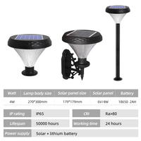 Lampes et lanternes modernes personnalisées en usine Abat-jour en verre étanche IP65 Éclairage de jardin Patio Colonne Lumières Lampes LED solaires