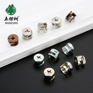 Conector Tres en Uno Wukeshu, Rueda Excéntrica Niquelada, Herraje para Ensamblaje de Muebles - Product Image 4