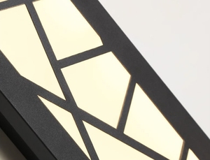 Luz de jardín negra a prueba de agua IP65, lámpara de pared para exteriores, luz de pasillo fina y ligera para pared Exterior e Interior - Product Image 4