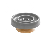Gamelle surélevée de luxe en céramique pour chat et chien, avec base en bois massif, pour une alimentation lente