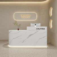 Table de bar compacte au design moderne et luxueux, personnalisable pour magasin de vêtements, salon de beauté, bureaux d'accueil, bord peint