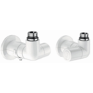 Valvola Termostatica Doppia Quadrata Lockshield Bianca D1/2 23 P 1.5 Per Controllo Radiatori - Product Image 1