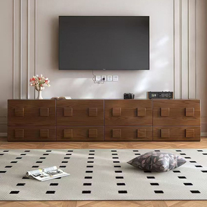 Gabinete de almacenamiento Retro <span class=keywords><strong>Carman</strong></span>, construcción de madera maciza, puerta abatible hidráulica, manijas Vintage, multiusos para dormitorio, sala de estar - Product Image 1