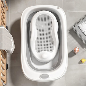 Bañera Plegable Ecológica de Plástico para Bebés, Incluye Recipiente para Agua, <span class=keywords><strong>Cesta</strong></span> para Orinal y Soporte para <span class=keywords><strong>Baño</strong></span> - Product Image 2