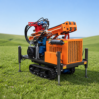 Foreuse de puits d'eau sur chenilles robuste, hydraulique, portable, alimentée par moteur diesel, pour forage jusqu'à 200m