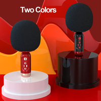 Microphone de chant portable K2 avec batterie, lumière RGB, haut-parleur sans fil BT pour karaoké à domicile, fête, KTV, cadeau pour enfants