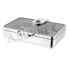 Sunnex Chauffe-plats de luxe en acier inoxydable pour buffet Chauffe-plats 9 litres Chauffe-plats pour buffet - Product Image 1