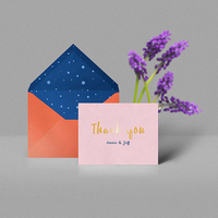 Carte de vœux en papier de remerciement, impression personnalisée de luxe de haute qualité