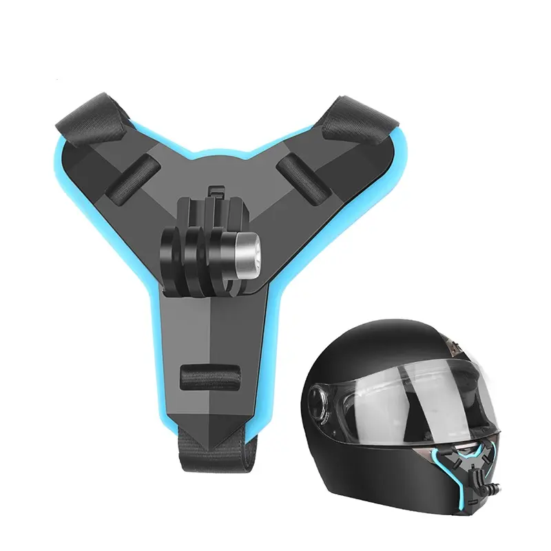 Correa de barbilla para casco de motocicleta, soporte de montaje para cámara de acción GoPros héroes 9/8/7/6/5/4 Xiaomis Yis