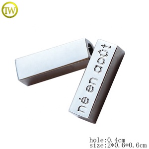 最新水着装飾用エンドコード長方形コートアクセサリーメタルコードストッパー（革バッグ用） - Product Image 4