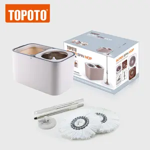 Topoto tay áp lực sợi nhỏ ma thuật sàn bụi loại bỏ hộ gia đình làm sạch lau và xô đặt