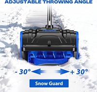 Pelle à neige électrique sans fil 40V, moteur sans balais, 2 batteries 40Ah, chargeur rapide, portée de 25 pieds, largeur de déneigement de 33 cm