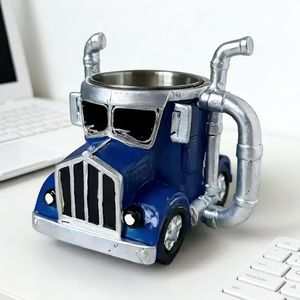 Taza de Café para Camión con Remolque, de Acero Inoxidable, Gran Capacidad, Diseño de Dibujos Animados, para Oficina, Hogar, Regalo, Decoración - Product Image 4