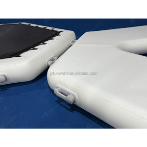 Isola Galleggiante Gonfiabile Tropicale Resistente per 8 Persone con Rete, Lettino Pieghevole da Spiaggia per <span class=keywords><strong>Mare</strong></span> - Product Image 3