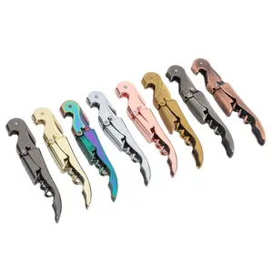 Jafon vàng mạ cổ điển Sommelier bồi bàn corkscrew rượu vang mở chai