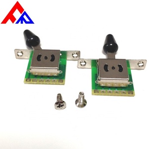 Interruptor de guitarra de 5 vías al por mayor para fabricantes, estilo horizontal, selector de pastillas blanco y negro para guitarra eléctrica plana - Product Image 5