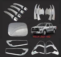 Accessoires de couverture chromée Bling Kit combiné complet pour Toyota 2020 Hilux 2021 REVO 4X2 Conquest 2022