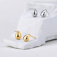 FY-ED438 2025 Anting Stud Terbaik untuk Wanita Desain Tetesan Air Mewah Ringan Baru Jarum Perak Murni Berkualitas Tinggi Sederhana