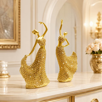 Figurine d'action en résine de danseuse de style nordique, modèle artistique peint à la main, décoration de table, salon, ornements créatifs pour la maison