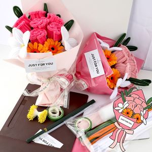 Rose Sunflower Pipe Cleaners Bouquet <b>DIY</b> <b>Kit</b> Includes Wrapping Paper Ribbon Stems Make a Complete Gift Bouquet - Product Image 2