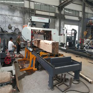 Scie à ruban industrielle horizontale MJH1300 haute productivité, entièrement automatique et hydraulique, pour le sciage de bois dur. - Product Image 3