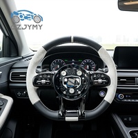 Volant en cuir noir et blanc personnalisé pour Mercedes-Benz W206 W223 W214 C300 C400 S400 S500 E300 E400