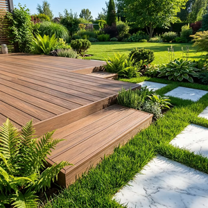 High Quality 3D Wood Grain Wood <strong>Plastic</strong> Composite WPC <strong>Decking</strong> Waterproof Anti Slip Outdoor Deck <strong>Tile</strong> Board Flooring - Product Image 1