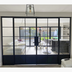 Custom interni in acciaio vetro porte parete divisorio di vetro per soggiorno camera da letto bagno porta di ferro - Product Image 5