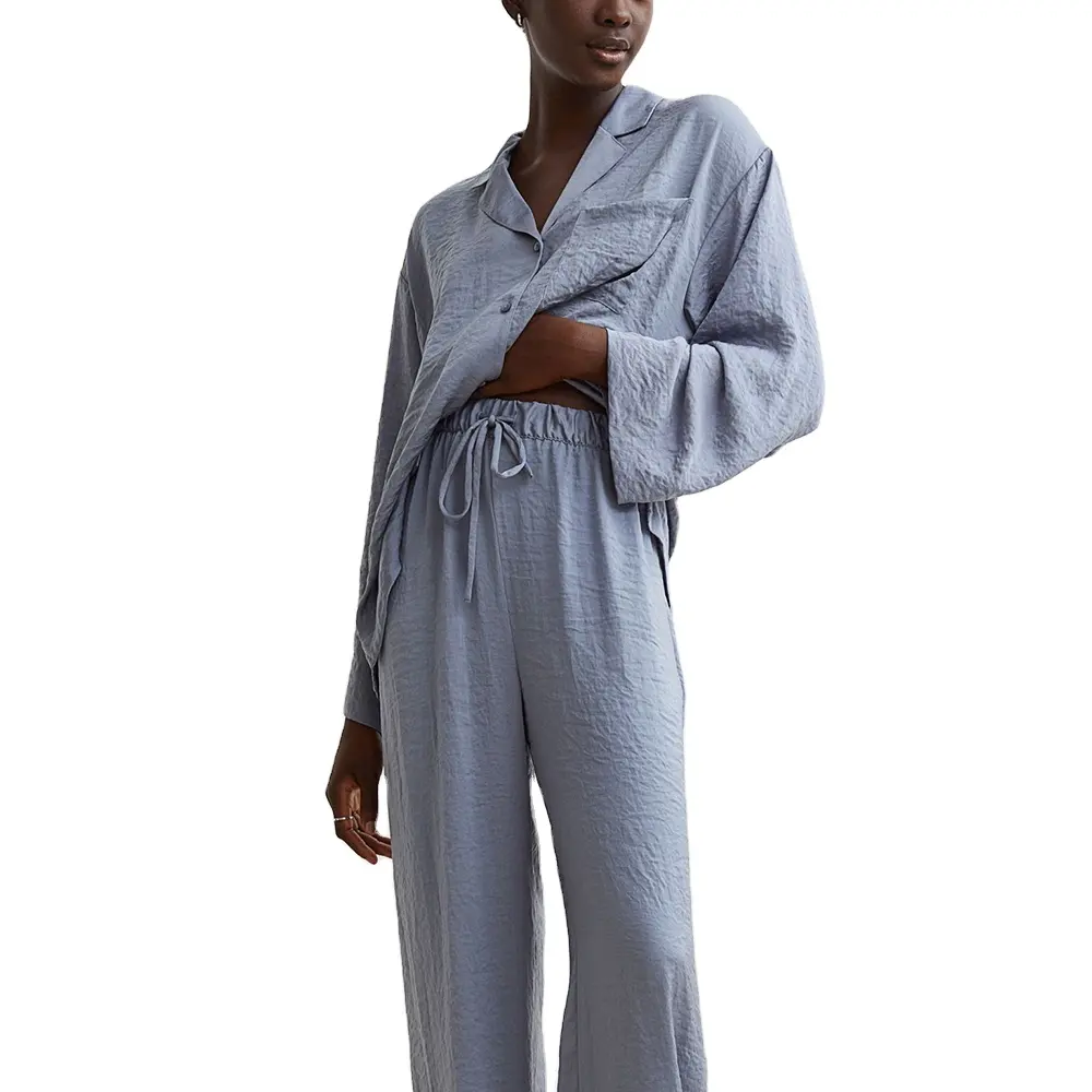 High Quality Hot Selling Suit Women's Sleepwear Set Trousers Lounge Wear Suit Pajamas Casual Night Two Piece