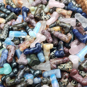 <span class=keywords><strong>Phallus</strong></span> en cristal naturel sculpté pour femmes, 1 pouce, pierres précieuses, artisanat en cristal, cadeaux d'enterrement de vie de jeune fille - Product Image 2