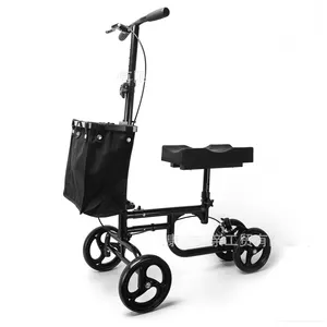 Lightweight Manual Knee Walker Portable Handicap Scooter for Disabled and Elderly Mobility Outdoor Standing Walking Aids