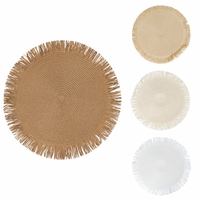 Sous-plats en papier à franges, tons chocolat, 4 pièces