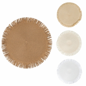Tovagliette di carta con frange, tonalità di cioccolato, 4 pezzi assortiti. - Product Image 1