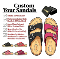 Sandales en liège faites à la main style mule pour femme, à bout ouvert, talon plat, respirantes, confortables pour le quotidien, semelle souple, chaussures d'été pour les vacances