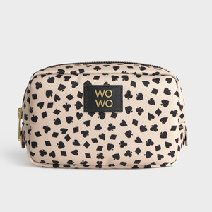 Nachhaltige, umweltfreundliche Kosmetiktasche aus 100 % recyceltem Material mit individuellem Gold-Leoparden-Druck vom Hersteller - Product Image 4