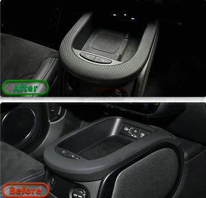Coque de protection auto-adhésive en carbone sec de qualité supérieure pour charge sans fil, uniquement pour Hyundai Ioniq 5N 22-25 LHD, pour la rénovation intérieure sportive - Product Image 3