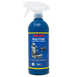 SIPOM PULITOR Detergente multiuso per interni auto 500ml concentrato contro smog, grasso, olio, sedili, pelle, tessuti, antistatico - Product Image 1