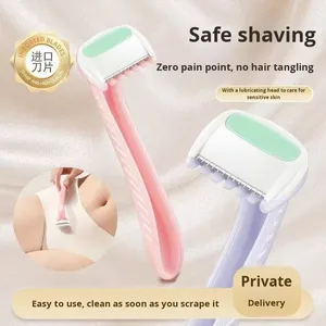 Mini Afeitadora, Micro Afeitadora para Mujer, Depilación Íntima, Labios, Cuchilla con Red Protectora Antiarañazos, Manual, para Piernas, Axilas, No Desechable - Product Image 2